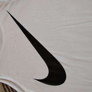Nike Classic White Tank with Black Logo Sz XL